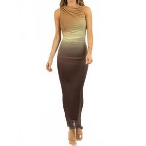 NEW FORE COLLECTION cairo maxi dress in bronze